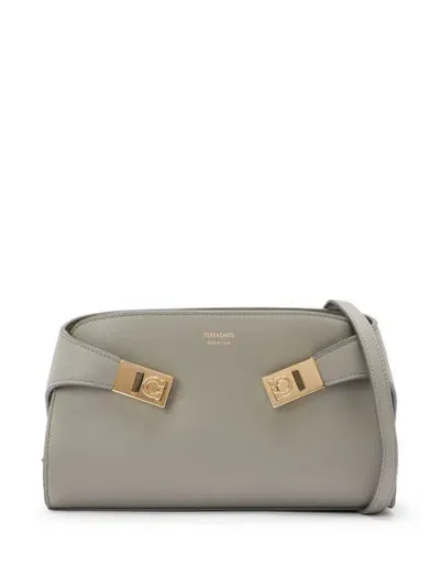 Ferragamo Hug Crossbody Bag In Grey