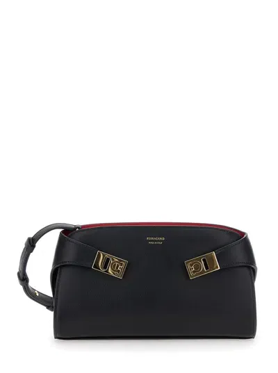 Ferragamo Crossbody  Hug Mini Two-tone Bags In Black