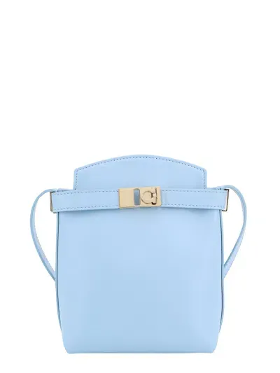 Ferragamo Hug Shoulder Bag In Blue