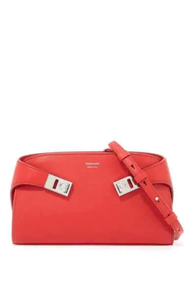 Ferragamo Hug Shoulder Bag With Strap Women In Red