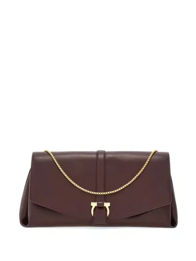 Ferragamo Large Front Flap Soulder Bag In Red