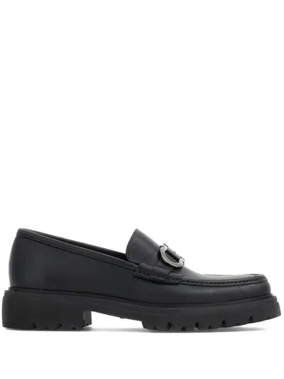 Ferragamo Loafers In Nero/ Nero/nero