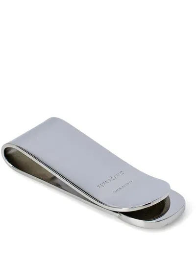 Ferragamo Logo-engraved Money Clip In Silver