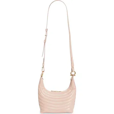 Ferragamo Matelassé Leather Crossbody Bag In Rose