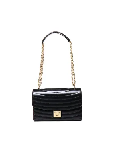 Ferragamo Salvatore  Medium Quilted Chain In Nero