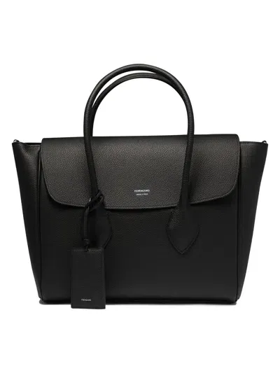 Ferragamo East-west Tote Bag In Black