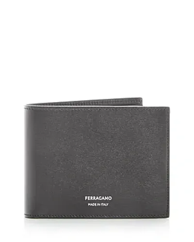 Ferragamo Men's Leather Bifold Wallet In Nero