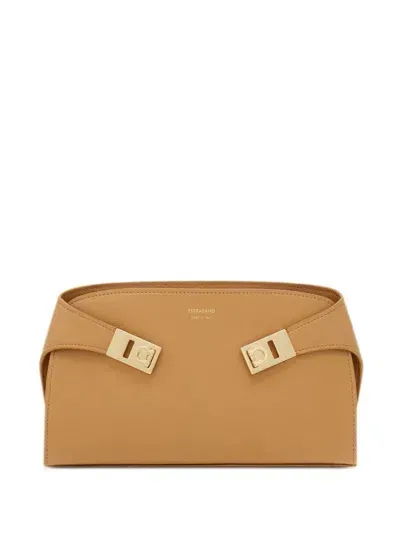 Ferragamo Mini Hug Crossbody Bag In Brown