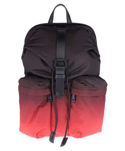 Ferragamo Nylon Backpack In Red