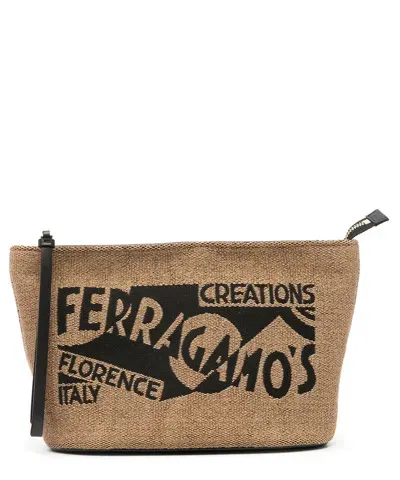 Ferragamo Pouch In Brown