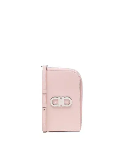 Ferragamo Pouch Gancini In Pink