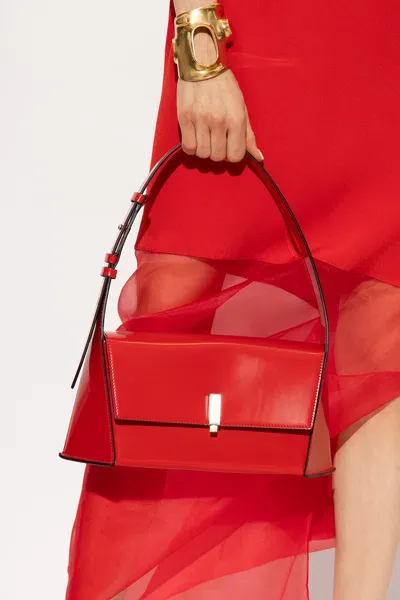 Ferragamo Prisma Leather Shoulder Bag In Red