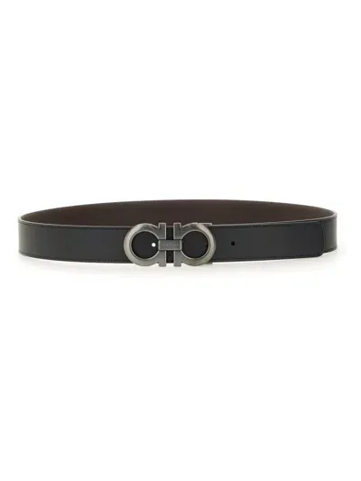 Ferragamo Reversible Belt Hooks In Black