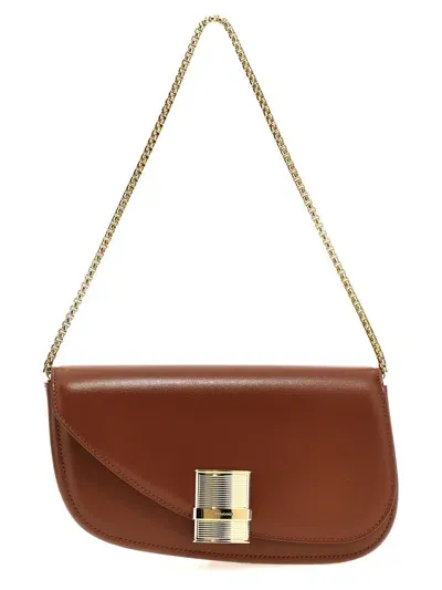 Ferragamo Salvatore  'fiamma Xs' Crossbody Bag In Brown