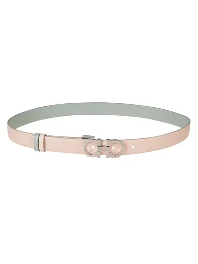 Ferragamo Salvatore  Gancini Reversible Belt In Multi