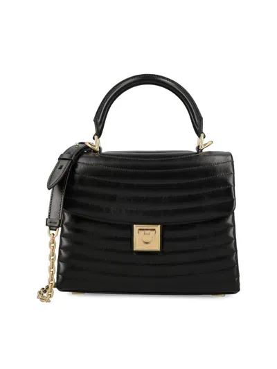 Ferragamo Salvatore  Medium Quilted Tote Bag In Black