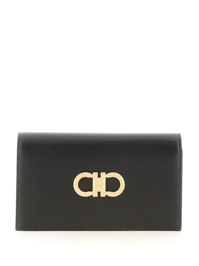 Ferragamo Salvatore  Mini Bag Double Hooks In Black