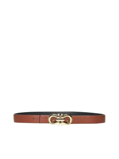 Ferragamo Salvatore  Reversible Gancini Belt In Multi