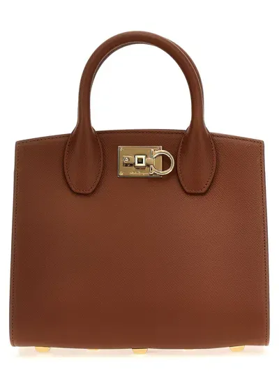 Ferragamo Salvatore  'studio Box S' Handbag In Brown