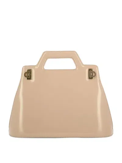 Ferragamo Salvatore  "wanda" Handbag In Beige