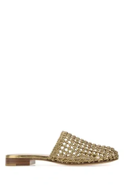 Ferragamo Salvatore  Slippers In Gold