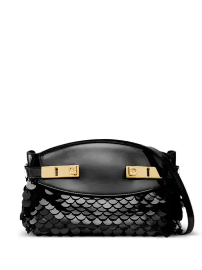 Ferragamo Small Hug Clutch Bag In Black