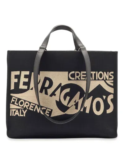 Ferragamo Tote Bag In Black