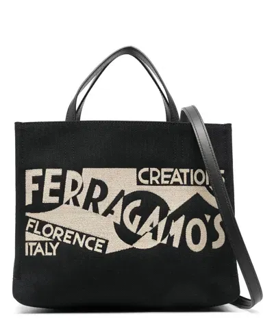 Ferragamo Tote Bag In Black