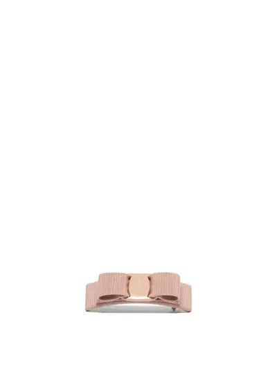 Ferragamo Vara Bow-detail Hair Clip In Pink