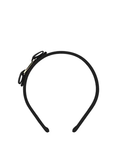 Ferragamo Vara Hair Accessories Black In Nero/oro Ch.0,5