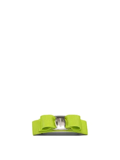 Ferragamo Salvatore  "vara" Hair Clip In Green