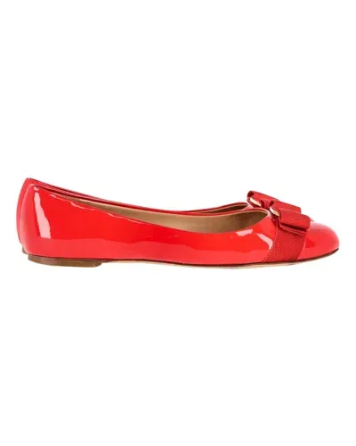 Ferragamo Salvatore  Varina Ballet Flats In Red