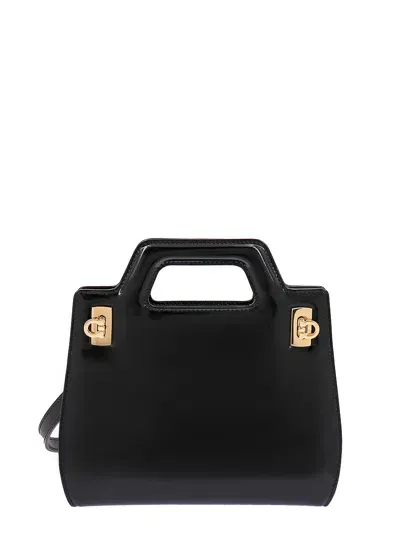 Ferragamo Wanda Handbag In Black