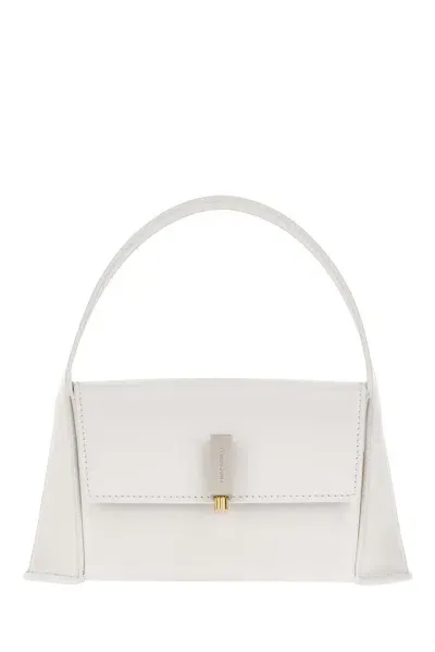 Ferragamo White Leather Mini Handbag In 007