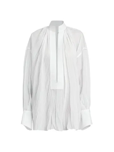 Ferragamo Woman Kaftan Shirt In White