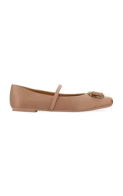 Ferragamo Zina Ballet Flats In Pink