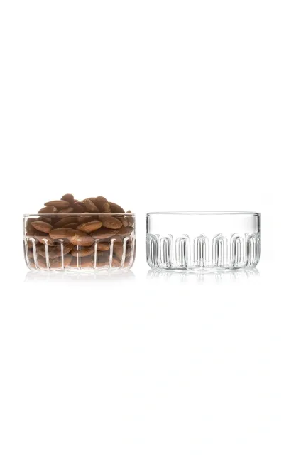 Fferrone Bessho Medium Glass Bowl In Clear