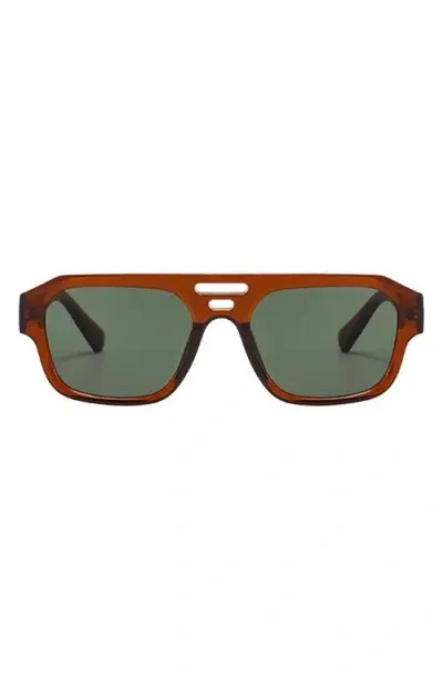 Fifth & Ninth Alix 54mm Polarized Aviator Sunglasses In Brown