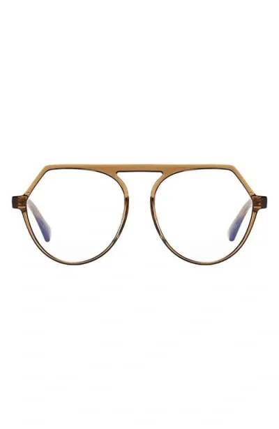 Fifth & Ninth Carter 53mm Round Blue Light Blocking Glasses In White