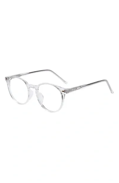 Fifth & Ninth Dakota 48mm Round Blue Light Blocking Reading Glasses In Clear/clear