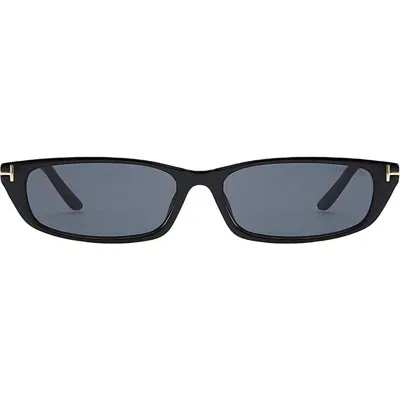 Fifth & Ninth Lana 55mm Rectangular Sunglasses In Black