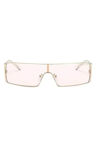 Fifth & Ninth Paloma 65mm Oversize Shield Sunglasses In Neutral