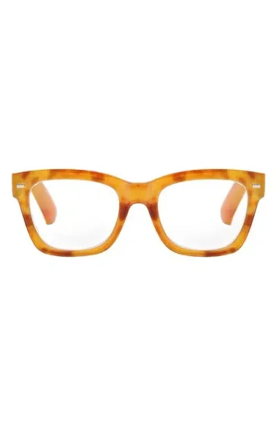 Fifth & Ninth Shiloh 64mm Square Blue Light Blocking Glasses In Orange Torte