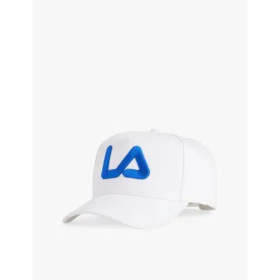 Fila Mens Pure White Logo-embroidery Cotton-twill Baseball Caps