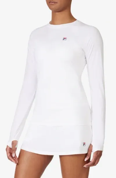 Fila Tennis Essentials Long Sleeve Top In White