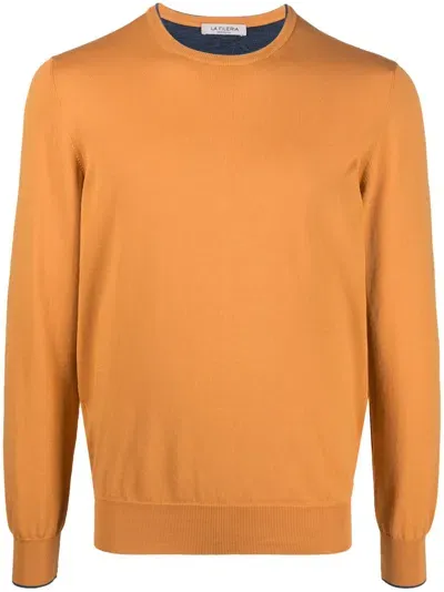 Fileria Elbow Patch Sweater In Orange