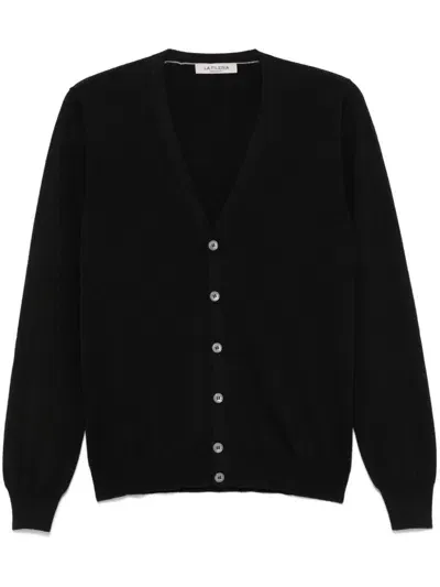 Fileria Virgin Wool Cardigan In Black