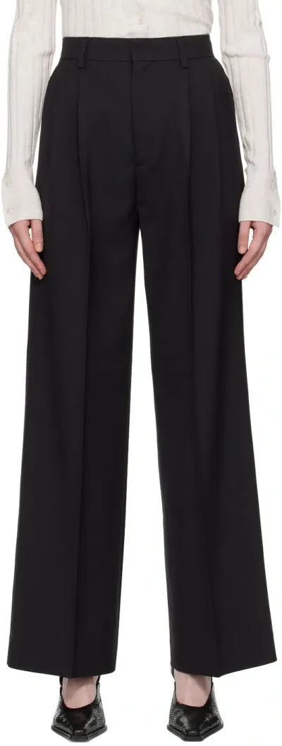 Filippa K Black Darcey Trousers In 1433 Black