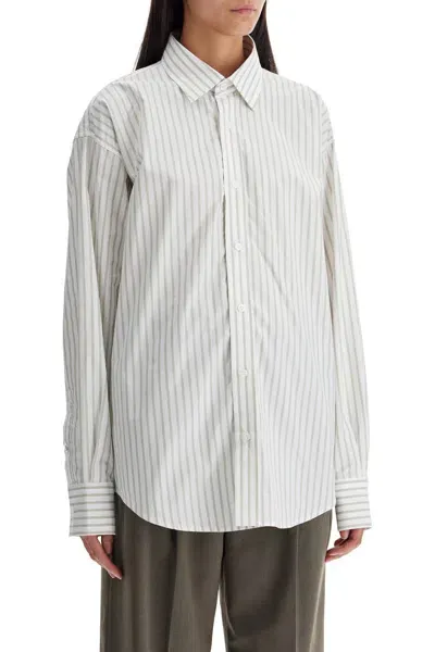 Filippa K Camicia Classica In Popeline In White