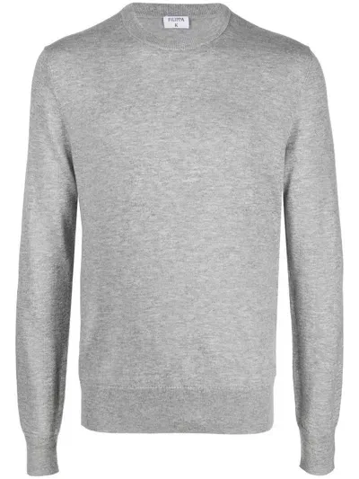 Filippa K Cotton-merino Jumper In Grey